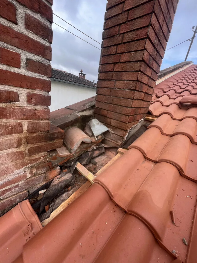 Abergement de cheminée en zinc sur mesure fait a Toulouse-Bonnefoy